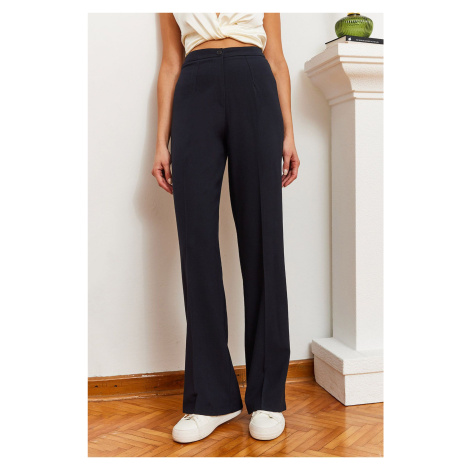 Bianco Lucci Women's Palazzo Fabric Trousers