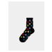 Sada troch párov dámskych vzorovaných ponožiek v čiernej, šedej a zelenej farbe Meatfly
