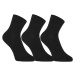 3PACK Styx ankle bamboo black socks