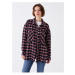 LC Waikiki LCW Women's Casual Patterned Oversize Lumberjack Shirt Jacket