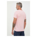 Bavlnené tričko United Colors of Benetton ružová farba, s potlačou