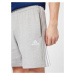 ADIDAS SPORTSWEAR Športové nohavice 'Essentials French Terry 3-Stripes'  sivá melírovaná / biela