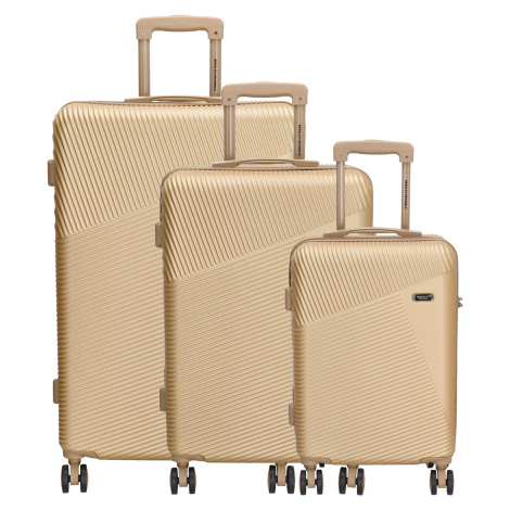 Beagles Originals set 3 cestovných kufrov ABS - champagne - 38L, 60L, 92L