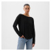 Top GAP Longsleeve Linen Blend Boatneck Top Black