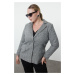 Trendyol Curve Premium Black-White Double Breasted Padded Collar Flap Pocket Lined Woven Jacket