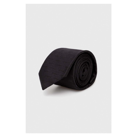 Hodvábna kravata HUGO čierna farba,50494277 Hugo Boss
