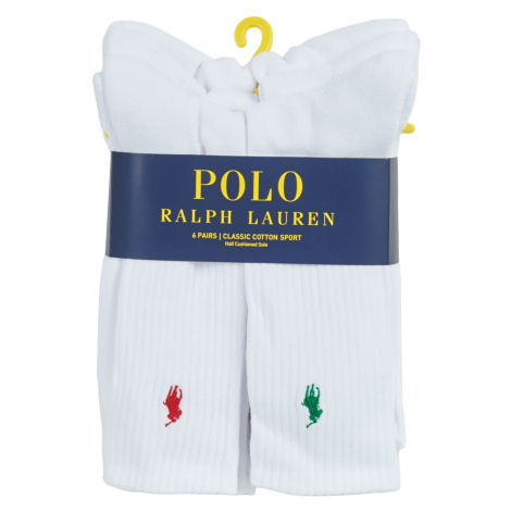 Polo Ralph Lauren  ASX110 6 PACK COTTON  Športové ponožky Biela