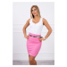 Skirt with ribbed light pink pattern