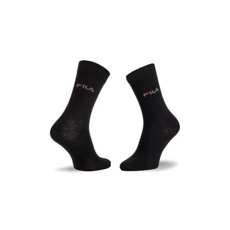 Fila Súprava 3 párov vysokých ponožiek unisex Calze F9630 Čierna
