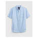 Modrá chlapčenská rifľová košeľa Teen Washwell GAP