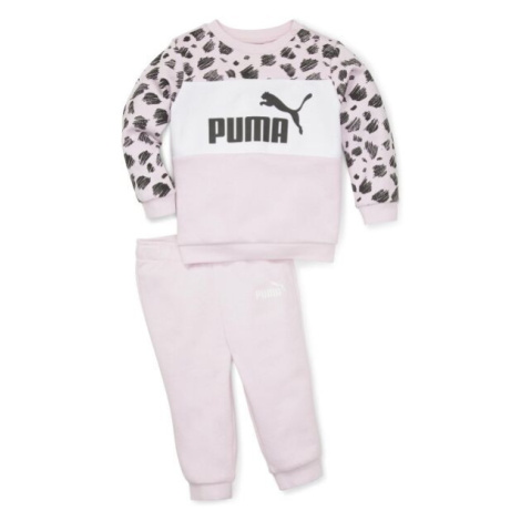 Puma ESS+ MATES INFANTS JOGGER FL DESERT Detská tepláková súprava, ružová, veľkosť