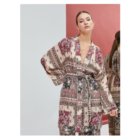 Koton Ethnic Patterned Kimono Waist Sash Detailed