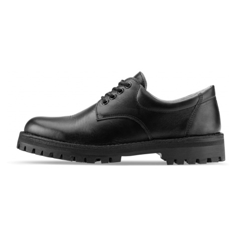 Vasky Taylor Black - Dámske kožené poltopánky čierne, ručná výroba jesenné / zimné topánky