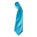 Premier Workwear Pánska saténová kravata PR750 Turquoise -ca. Pantone 312