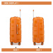 KONO Cestovný kufor na kolieskach s TSA zámkom 70L - oranžový