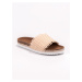 FLIP-FLOPS WITH FRINGE VICES shades of brown and beige