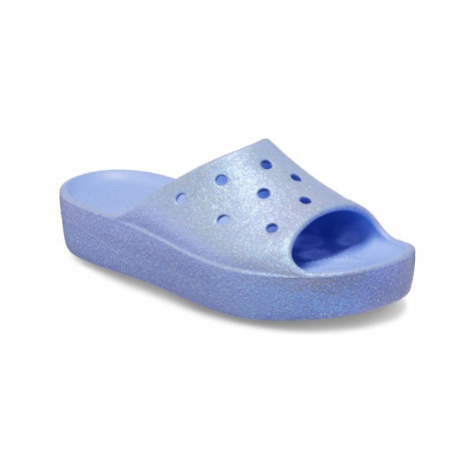 Dámske šlapky (plážová obuv) CROCS Classic Platform Glitter Slide W moon jelly