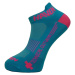 HAVEN Cyklistické ponožky členkové - SNAKE SILVER NEO - modrá/ružová