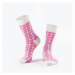 Pink women's plaid socks