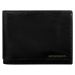 Black genuine leather wallet with RFID system