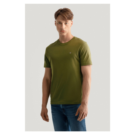 TRIČKO GANT REG SHIELD SS T-SHIRT JUNIPER GREEN