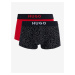 Súprava dvoch pánskych boxeriek v čiernej a červenej farbe HUGO
