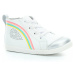 Bobux Alley-Oop White+Silver+Rainbow Aj walk/Kid + členkové barefoot topánky 26 EUR