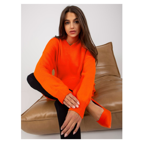 Orange knitted oversize dress RUE PARIS