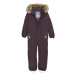 Detský zimný overal COLOR KIDS Coverall W. Fake Fur, fudge