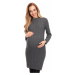 Tmavosivé tehotenské šaty 40026