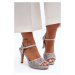 Embellished D&A High Heeled Sandals Silver