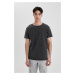 DEFACTO Regular Fit Crew Neck Basic Plain Short Sleeve T-Shirt