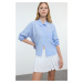 Trendyol Light Blue Bow Embroidery Detailed Woven Shirt Shirt