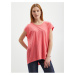 Coral Women's Basic T-Shirt Noisy May Mathilde - Women