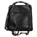 Dámska kožená batôžky kabelka Katana Viola - čierna