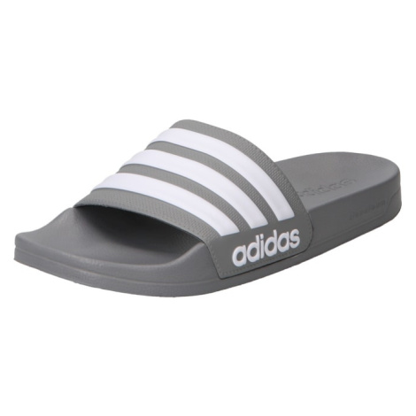 ADIDAS SPORTSWEAR Šľapky 'Adilette'  tmavosivá / biela