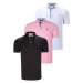 TRIPLE SET T8582 DEWBERRY MENS T-SHIRT-BLACK-WHITE-PINK