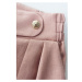 B252 Široké nohavice s ozdobnými gombíkmi - ružové