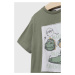 Detské bavlnené tričko Birba&Trybeyond zelená farba, s nášivkou
