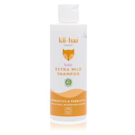 kii-baa® organic Baby Extra Mild Shampoo jemný šampón s probiotikami a prebiotikami pre deti od 
