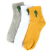 Trendyol Multicolor Men's 3-Pack Cactus Printed New Booties Socks