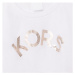 Detské bavlnené tričko Michael Kors biela farba,