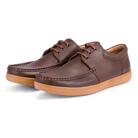 Ducavelli Jazzy Genuine Leather Men's Casual Shoes Brown
