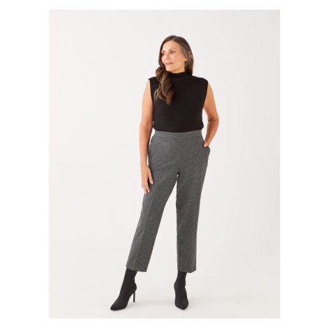 LC Waikiki Standard Fit Plaid Women's Trousers