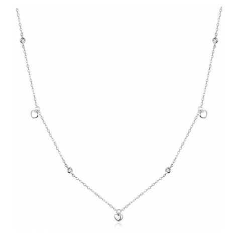 OLIVIE Strieborný srdiečkový náhrdelník 4453