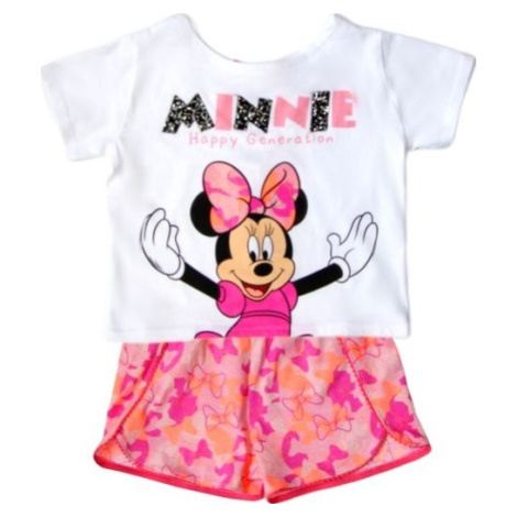 Bielo-ružový dievčenský set Minnie Mouse Disney