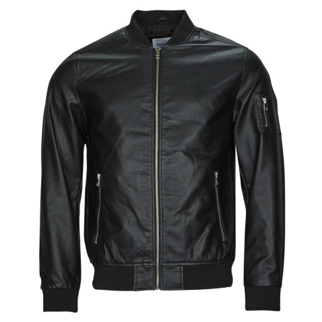 Jack & Jones  JJROCKY PU BOMBER  Bundy Čierna