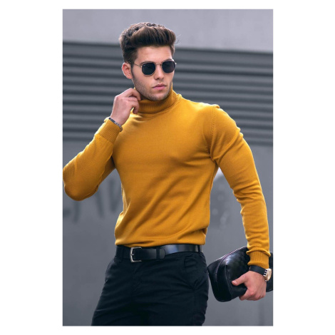 Madmext Mustard Turtleneck Sweater 4656
