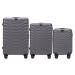 Tmavosivá 3dielna sada kufrov PEAFOWL PEA01, Set of 3 suitcases (L, M, S) Wings, Dark grey