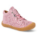 Barefoot detské členkové topánky Ricosta - Pepino Dots M ružové